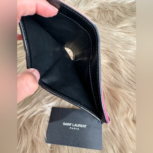 ❌❌❌SOLD❌❌❌Authentic NWT YSL Yves Saint Laurent Unisex Palm Tree Sunset Wallet - Picture 4 of 4